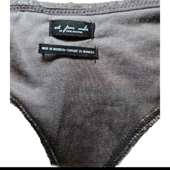 Out From Under Urban Outfitters Womens Gray Velvet Halter Bodysuit L - Picture 12 of 14